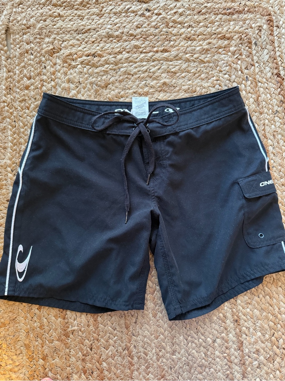 O'Neill Black Y2K Low Rise Boardshorts Size 3